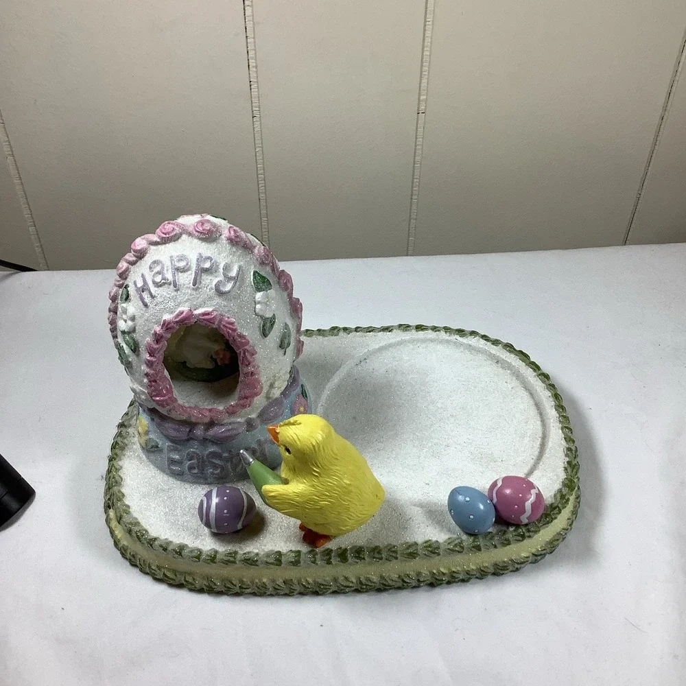 Yankee candle Easter Egg House Candle Holder with Chick Ceramic Spring